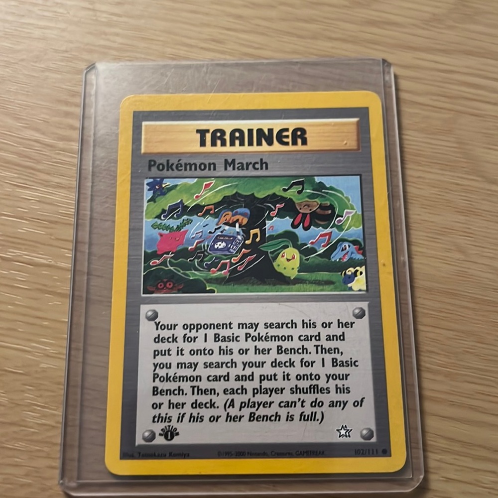 Pokemon card, base set first edition